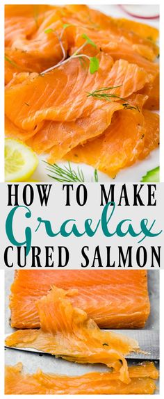 how to make crabee sliced salmon with text overlay