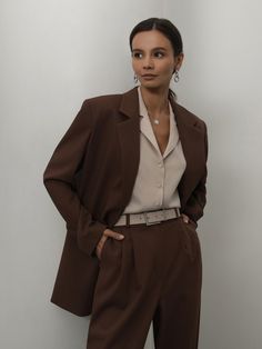 Woman In Suit, Brown Suit, Prom Suits, Online Fashion Store, Formal Outfit, Professional Outfits, Suit Fashion