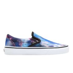 Vans Classic Slip-On 'Galaxy' Vans White Sneakers Shoes, Galaxy Black, Celestial Print, Red Vans, Red Puffer, White Shoes Sneakers, Vans Shop, Unisex Shoes, Vans Classic