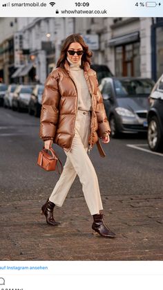 Leather Puffer Outfit, Copenhagen Street Style, Leather Puffer, Black Slip Dress, Autumn Street Style, Leather Shirt, Tee Outfit, Boot Bag