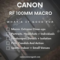 Canon RF 100mm Infographic Tilt Shift Lens