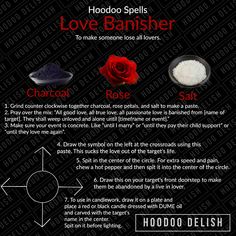 Hoodoo Spells Love, Hoodoo Powders, Banish Spell, Baneful Magick, Spells Love, Psychic Development Learning