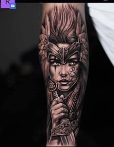 Female Viking, Warrior Tattoo Sleeve, Viking Warrior Woman, Gladiator Tattoo