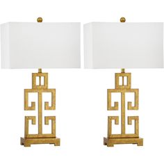 a pair of lamps that are sitting next to each other