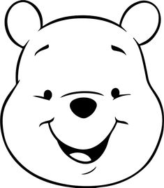 winnie the pooh face coloring page