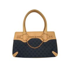 Please add your phone number on your order to avoid delays.Please keep in mind that all sales are final so please know that and ask all your questions before purchasing this.100% Authentic Gucci Vintage Chain Horsebit Handbag- Material: Jacquard, leather - Hardware: Pink gold tone, some signs of used - Color: Navy, Tan - Serial number: Available - Inside: Slightly signs of use- Outside: some stain on leather, jacquard is good- Size: L26 H21 D3 cm- Handle drop 18 cm- Come with: Dust bag - Conditi Rectangular Shoulder Bag With Horsebit Detail For Everyday Use, Designer Office Bags With Horsebit Detail, Rectangular Bags With Horsebit Detail For Everyday Use, Designer Shoulder Bag With Horsebit Detail For Daily Use, Rectangular Shopping Bag With Horsebit Detail, Rectangular Shopping Bags With Horsebit Detail, Designer Bags With Horsebit Detail, Designer Bags With Horsebit Detail For Shopping, Designer Shopping Bags With Horsebit Detail