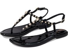 Sam Edelman Kids Gigi Pearl (Little Kid/Big Kid) Embellished Adjustable Sandals With Round Toe, Casual Adjustable Embellished Sandals, Casual Embellished Adjustable Sandals, Pearl Sandals, Classy Design, Girls Shoes Kids, Black 13, Big Kid, Pearl Studs