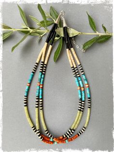 Turquoise Heishi Necklace, Native American Necklace Beaded, Seed Bead Jewelery, Heishi Beads Necklace, Heishi Jewelry, Native Necklace, Necklaces Boho