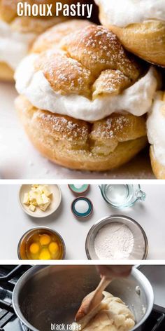 Choux Pastry can be used in anything from cream puffs, profiteroles, and eclairs to churros, croquembouche, French cruller donuts, choux beignets, and gougères!