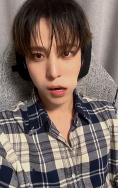 240904 | Yunho ATEEZ TOKTOQ live Yunho Cheeks, Jeong Yunho Boyfriend Material, Yunho Ateez Boyfriend Material, Yunho Boyfriend Material, Yunho Selca, Wearing Headphone