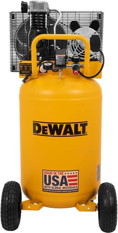 the dewl air compressorer is on wheels