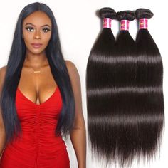 UNice Hair Brazilian Straight Hair 3 Bundles Hair Weft 100% Unprocessed Virgin Human Hair Extensions Weave Natural Color (20 22 24inch) Healthy Bride, Unice Hair, Brazilian Straight Hair, Beautiful Curls, Hairstyle Gallery, Hair Quality, Straight Human Hair, Hair Weft, Hair Care Tips