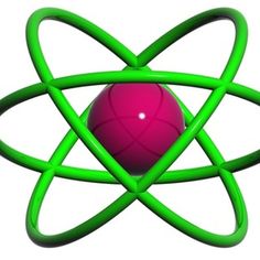 an object is shown in the middle of a green line with a pink ball on it