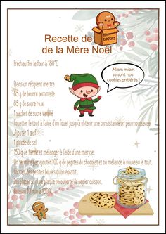 a poster with an elf and cookies in it