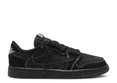 Travis Scott X Jordan 1 Retro Low OG SP PS 'Black Phantom' - Air Jordan - DO5442 001 - black/phantom/university red Jordans 3 Millatry Bottom, Jordan Retro 1 Low, Travis Scott Shoes, Travis Scott Jordan 1, All Black Nikes, Pretty Sneakers, Jordan 1 Black, Black Nike Shoes, Black Jordans