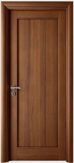 an open wooden door on a white background