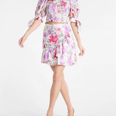 Express Floral Ruffle Skirt In A Beautiful Watercolor Print Featuring Pink And Purple. Hidden Side Zip, Fully Lined. Nwt, Never Worn! Stock Photos Used To Show Fit. Size 2. Retail $68 Pink Floral Print Mini Skirt For Vacation, Pink Floral Print Skirt For Brunch, Feminine Pink Skirt For Brunch, Pink Feminine Skirt For Vacation, Pink Fitted Skirt For Brunch, Feminine Pink Skirt For Vacation, Fitted Pink Skirt For Brunch, Pink Floral Print Tiered Mini Skirt, Chic Pink Mini Skirt For Brunch