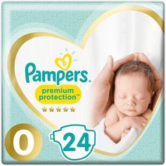 a box of pampers baby diapers with the number 24 on it's front