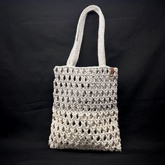 15” X 13” Crochet To Tote Bag White Satchel With Top Carry Handle For Beach, White Beach Bag With Top Carry Handle, White Square Bag With Adjustable Strap, White Satchel With Top Carry Handle For Summer, Lightweight Cream Rectangular Bag, White Satchel Beach Bag For Daily Use, White Square Bucket Bag For Travel, White Summer Tote Satchel, Chic White Satchel Beach Bag