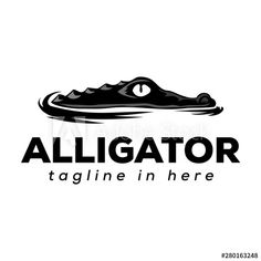 an alligator logo with the word alligator in it's center and eyes on top