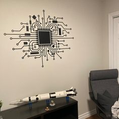 Technology Wall Decal Circuit Board Wall Sticker Binary Code Computer Engineer STEM Wall Sticker Gamer Cyber Security Decal by Wallagio - Etsy Canada Boys Game Room, Garage Signs, Stem Science