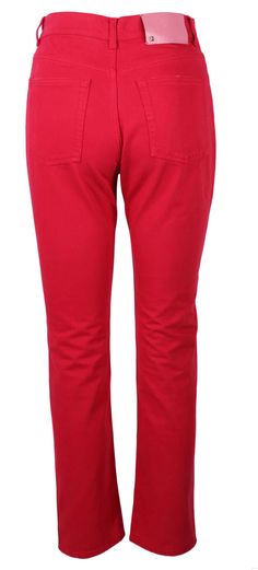 Description: Valentino red denim pants button fly closure skinny straight leg style waist: 27 inches hip: 37.5 inches rise: 11 inches inseam: 27.75 inches Details: Size: 26 Material: cotton Brand: Valentino Condition: gently used, there's discoloration and light overall wear Shipping: STANDARD: $9.95 EXPEDITED: $19.95 Valentino Red, Red Denim, Red Valentino, 11 Inches, Denim Pants, Overalls, Straight Leg, Pants, Red