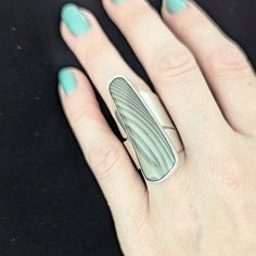 Vintage '90s Talizman Polish Flint And Sterling Silver Statement Ring; Size 7 Oblong, Organically-Shaped, Polish Flint Center-Stone In Bezel Setting With Spiral Band. Great Pre-Owned Condition. Only Worn A Few Times. Any Light Scratches Or Scuffs Are Either Due To Minor Wear, Or Are Original To The Fabrication Process. Centerpiece Measures 1.625" Tall And 0.56" At The Widest Points. Ring Size 7. All Measurements Are Approximate. This Item Has Been Stored In The Closet Of A Smoke-Free Home For De Statement Ring Silver, The Closet, Womens Jewelry Rings, Bezel Setting, Statement Ring, Statement Rings, Vintage 90s, Vintage Jewelry, Ring Size