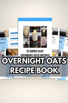 the overnight oats recipe book is on display