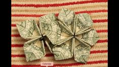 dollar bill origami pinwheel made out of paper