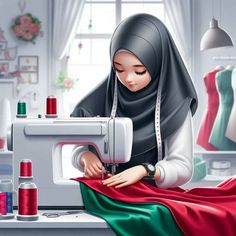 Sewing Hijab, Hijab Art, Sewing Aesthetic, Fashion Design Books, Bff Hands Aesthetic, Muslim Couple Photography, African Inspired Clothing, Diy Jacket