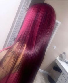 Pink Hair No Bleach, Hair Dye Ideas Color, Orange And Red Highlights, Red Underneath Hair, Underhair Dye, Underneath Dyed Hair, Berry Pink Hair, Hair Dye Color Chart, Mommy Hair