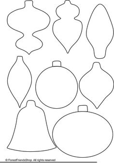 christmas ornament cut out from paper with the shape of a ball and two ornaments