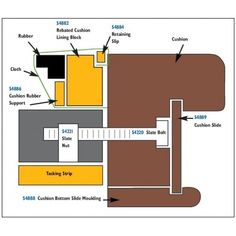 the floor plan for an apartment building with different sections labeled in black and yellow, including one