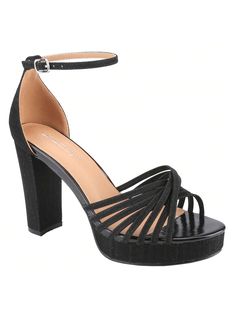 Women's Fashion Stilettos Open Toe Pump Heel Platform Sandals is a stylish and comfortable footwear option for women who love to stay on-trend. With its slip-on open-toe design and buckle closure, these sandals are convenient to wear and easy to take off.Women's Open Toe Ankle Strap Sparkly Strappy Chunky Heel Pump Sandals Black Cool,Elegant,Glamorous,Preppy,Sexy,Fashionable    Plain Strappy,Ankle Strap   Women Shoes, size features are:Bust: ,Length: ,Sleeve Length: Autumn Party, Comfortable Footwear, Chunky Heel Pumps, Sandals Black, Toe Designs, Pump Sandals, Kids Beachwear, Chunky Heel, Maternity Bag