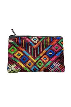 Vintage Textile Chiquita Chi Chi Pouch SM25 We give all the credit for these exquisite pouches to our very own bag maker in Guatemala, Irma Marisol. She and her husband take the most beautiful vintage Mayan textiles and huipiles and hand make these gorgeous one of a kind pouches that can be used as a coin purse, wallet or anything your heart desires. We are in love with each one as they all tell a story through their exquisite embroidered textile. Some have bold colors while others have bold pat Multicolor Travel Pouch Cosmetic Bag, Multicolor Travel Cosmetic Pouch, Multicolor Woven Pouch Clutch, Multicolor Woven Pouch For Everyday Use, Multicolor Travel Pouch With Removable Section, Multicolor Zipper Pouch For Travel, Multicolor Travel Zipper Pouch, Multicolor Pouch Cosmetic Bag For Personal Use, Multicolor Handmade Travel Cosmetic Bag