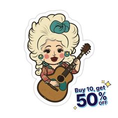 Decorate laptops, Hydro Flasks, cars and more with removable kiss-cut, vinyl decal stickers. Glossy, matte, and transparent options in various sizes. Super durable and water-resistant. A sweet cartoon illustration of the beloved Queen of Country Music, Dolly Parton! Dolly Parton Cartoon, Dolly Parton Art, Joan Crawford, Craft Stuff, Shrink Plastic, Hello Dolly, Dolly Parton, Cartoon Illustration, Country Music