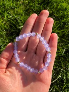 -Hey everyone! Please enjoy this lavender gemstone bracelet! -It can stretch easily and is very comfortable! Vsco Jewelry, Lavender Bracelet, Morristown Nj, Cute Necklace, Star Necklace, Gemstone Bracelet, Live Lokai Bracelet, Jewelry Bracelets, Lavender