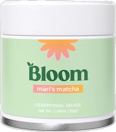 bloom mardi's matcha creme for face and body, 4 ounce jar