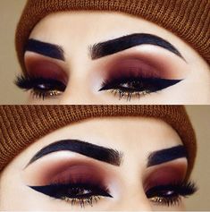 Eye Makeup Glitter, Make Up Designs, Ideal Makeup, Red Eye Makeup, Makeup Eye Looks