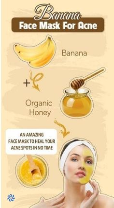 Bananahoney mask for glowy face getridofacne Face Mask For Acne, Mask For Acne, Clear Skin Face, Acne Face Mask, Face Acne