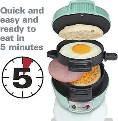 Egg Maker, quick breakfast maker, muffins maker, kitchen appliances, kitchen gadgets, kitchen makeover Hamilton Beach Breakfast Sandwich Maker, Sandwich Maker Recipes, Mini Waffles, Beach Breakfast, Breakfast Sandwich Maker, Breakfast Maker, Sandwich Makers, Dinner Sandwiches, Egg Cooker