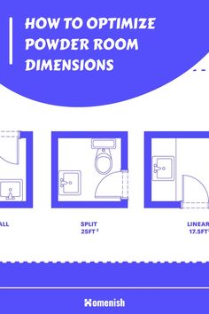 how to optimize powder room dimensions