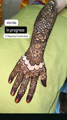 the henna is on someone's hand