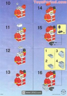 the instructions for how to make lego santa's sleigh