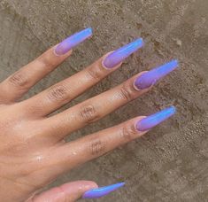 Grande Tattoo, Two Tone Nails, Nails Trend, Purple Acrylic Nails, Nails Arts, Brown Acrylic, Thee Stallion, Goth Nails