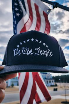 Get ready to show your patriotism with our We The People Flat bill Hat! Made with high-quality materials, this hat features the iconic phrase of our Constitution on the front. Stay stylish and make a statement with this must-have accessory. Show your love for your country while supporting a small business! Product Specs Fabric: 80% Acrylic 20% Wool Fit: Snap Back Sizing: OSFM Color: Black Visor: Flat Flat Bill Hat, Flat Bill Hats, We The People, Snap Back, Snap Backs, Small Business, Wool, Hats, High Quality