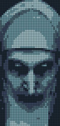 a close up of a pixellated image of a man's face