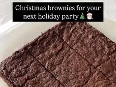 brownies for your next holiday party on a plate