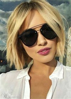 Cute Short Hair, Straight Bob, Short Straight Hair, Long Bob Hairstyles, Cute Hairstyles For Short Hair, Blonde Ombre, Face Hair