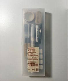 an assortment of medical supplies in a plastic container